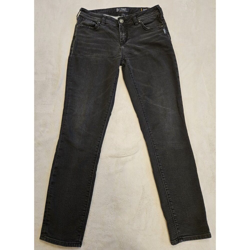 Silver Jeans Women's Aiko High Skinny Joga Black Jeans 30x31 * Actual 31W